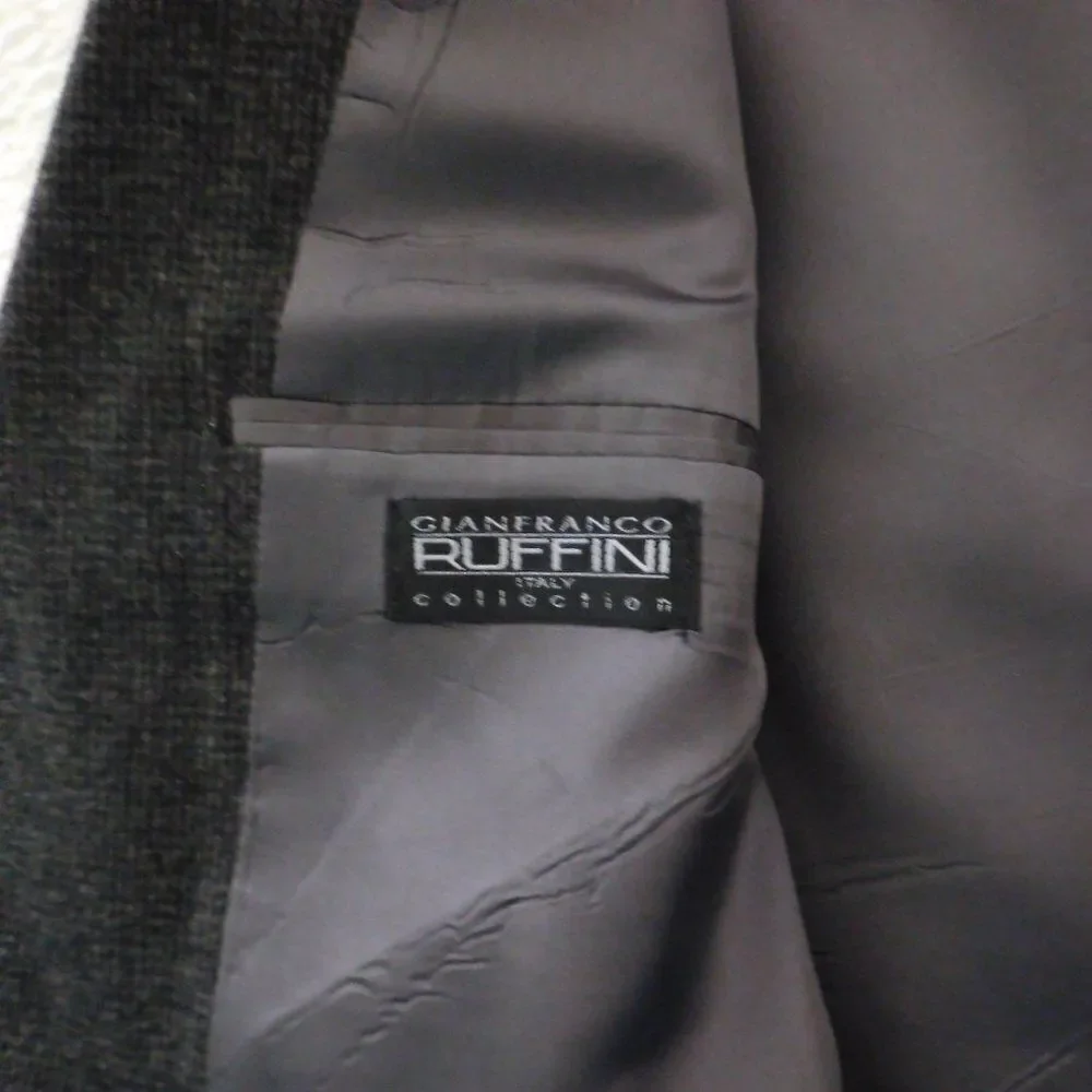 Camel Hair Sport‎ Coat Mens 44R Gianfranco Ruffini Italy Gray Tweed